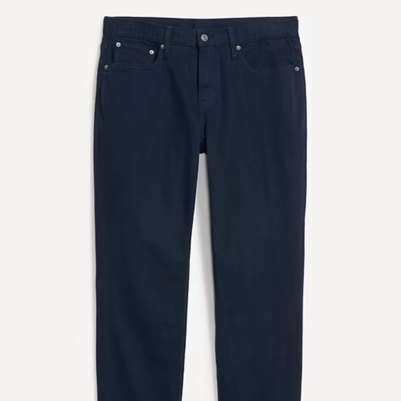 NEW OLD NAVY dark Navy wash blue Athletic Taper Five-Pocket Pants Tall 33 x 36 - Picture 5 of 12